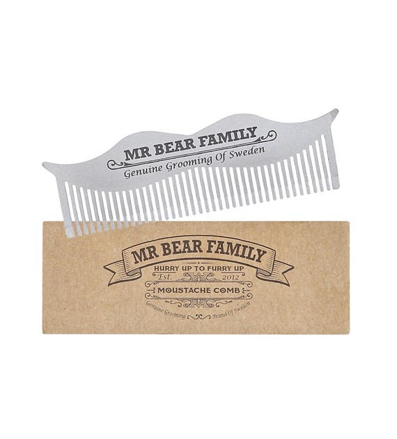 MR. BEAR FAMILY MOUSTACHE STEEL COMB