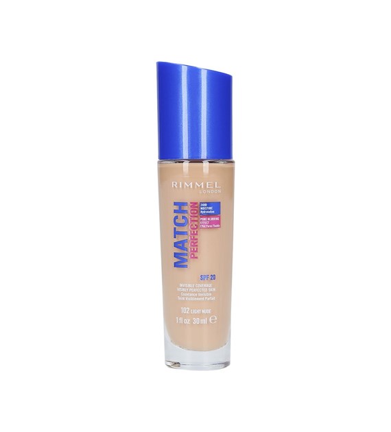 RIMMEL MATCH PERFECTION SPF20 102 LIGHT NUDE 30ML