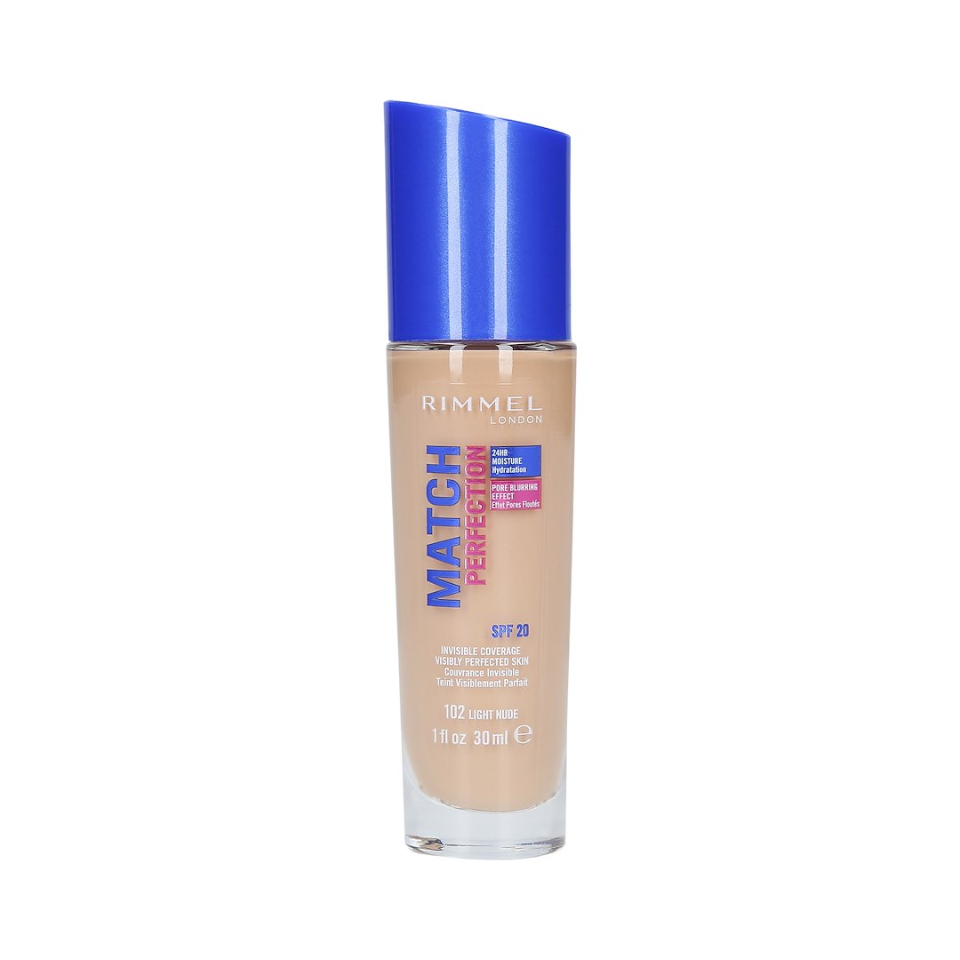 RIMMEL MATCH PERFECTION SPF20 102 LIGHT NUDE 30ML