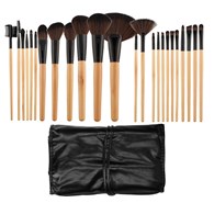 MIMO MAKEUP BRUSH WOODEN&BLACK 24PCS SET