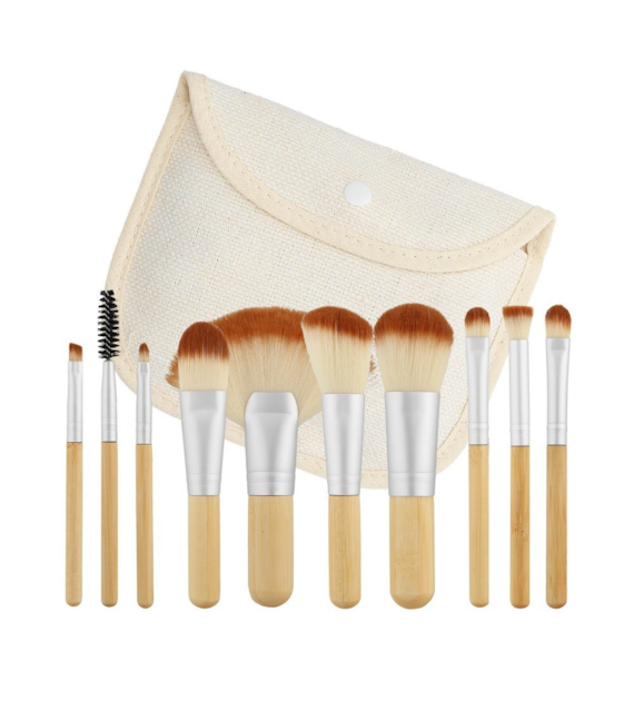 MIMO MAKEUP BRUSH BAMBOO 10PCS SET