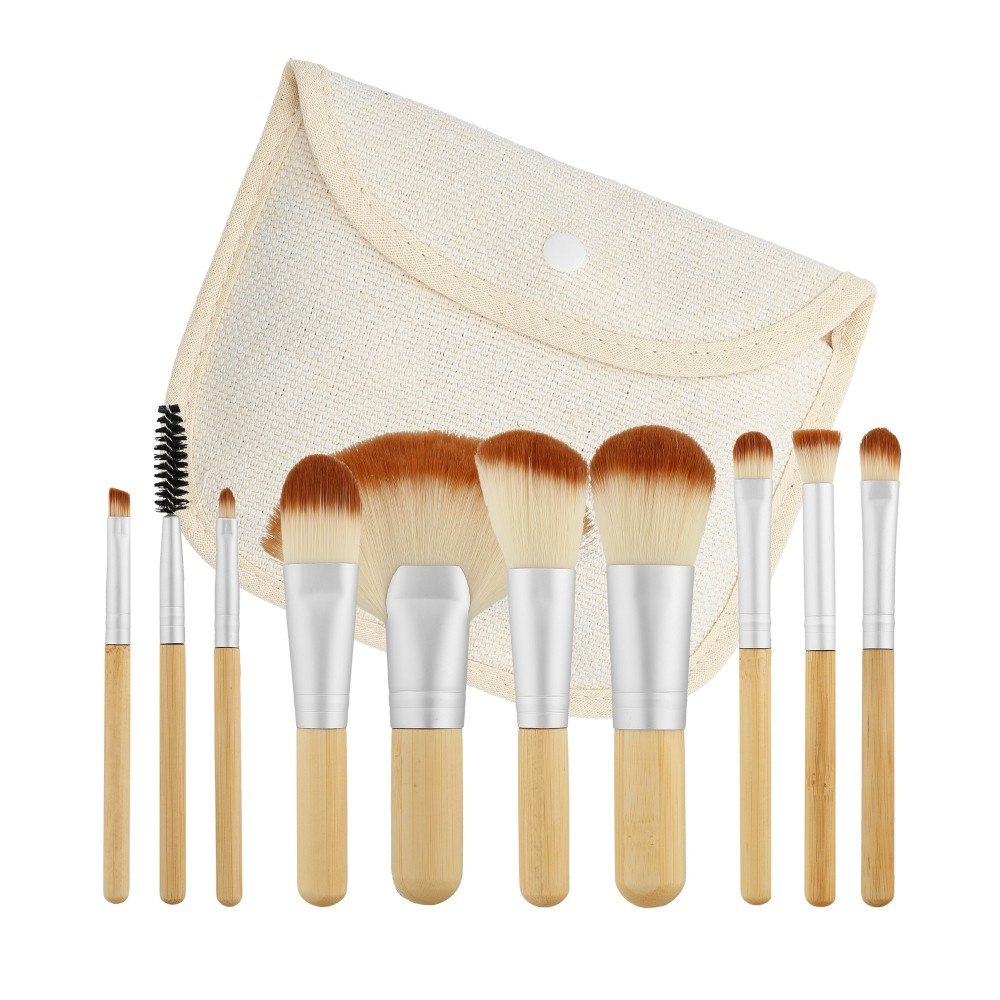 MIMO MAKEUP BRUSH BAMBOO 10PCS SET