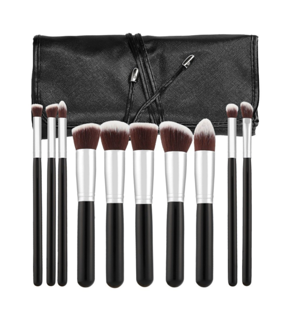 MIMO MAKEUP BRUSH KABUKI BLACK 10PCS SET