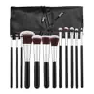 MIMO MAKEUP BRUSH KABUKI BLACK 12PCS SET