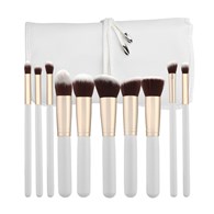 MIMO MAKEUP BRUSH KABUKI WHITE 10PCS SET