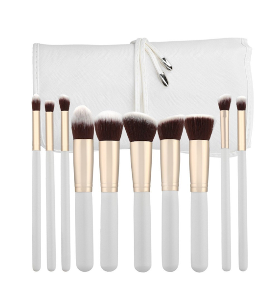 MIMO MAKEUP BRUSH KABUKI WHITE 10PCS SET