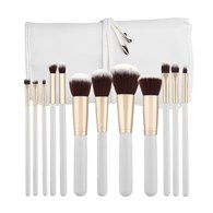 MIMO MAKEUP BRUSH KABUKI WHITE 12PCS SET