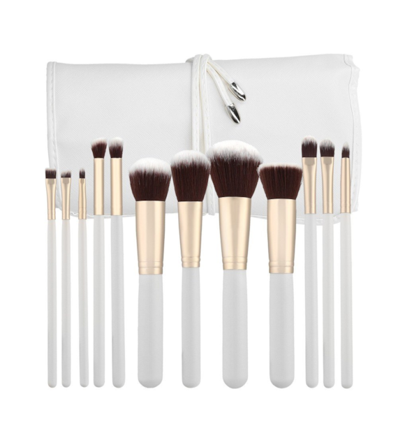 MIMO MAKEUP BRUSH KABUKI WHITE 12PCS SET