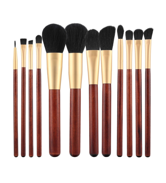 MIMO MAKEUP BRUSH WOODEN 12PCS SET
