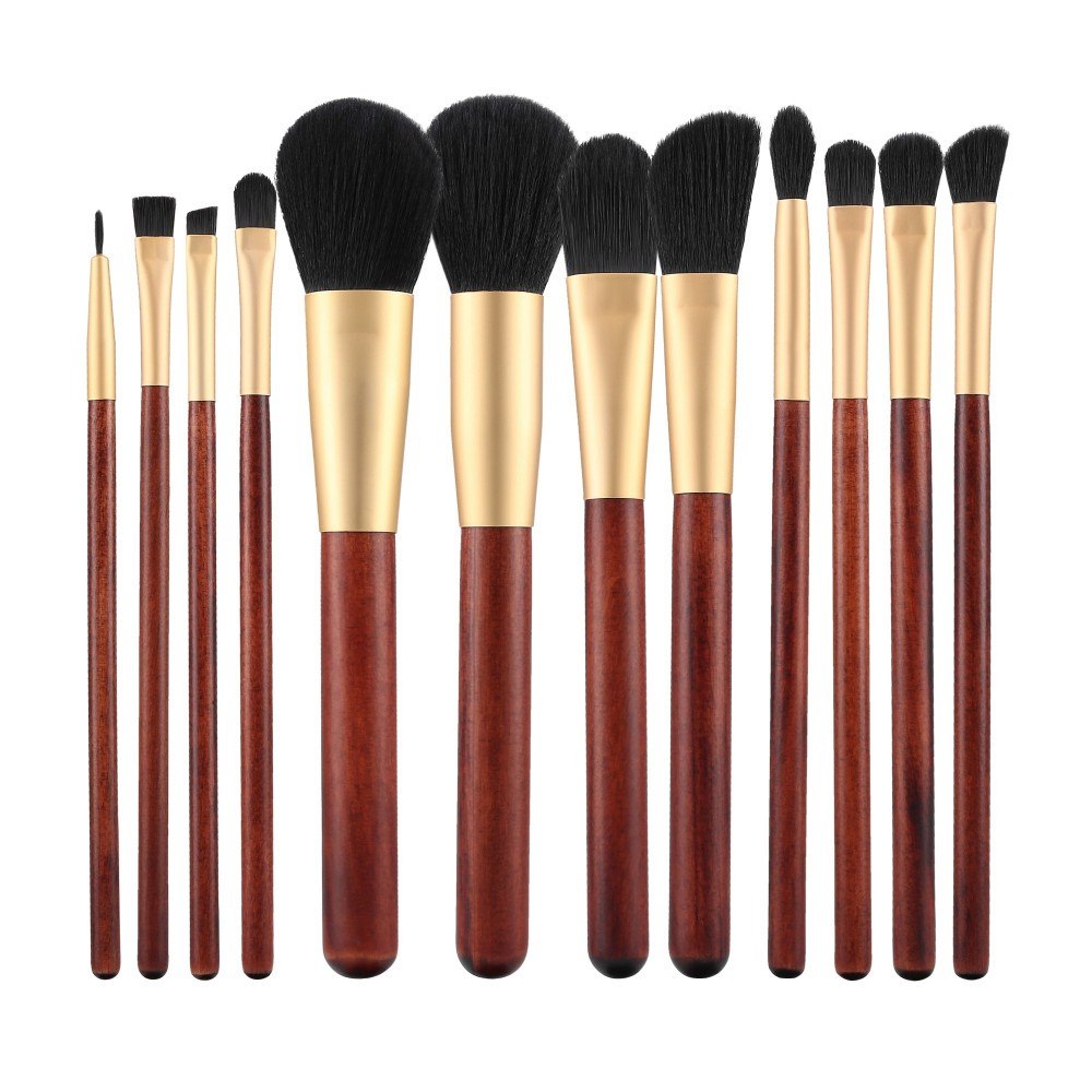 MIMO MAKEUP BRUSH WOODEN 12PCS SET