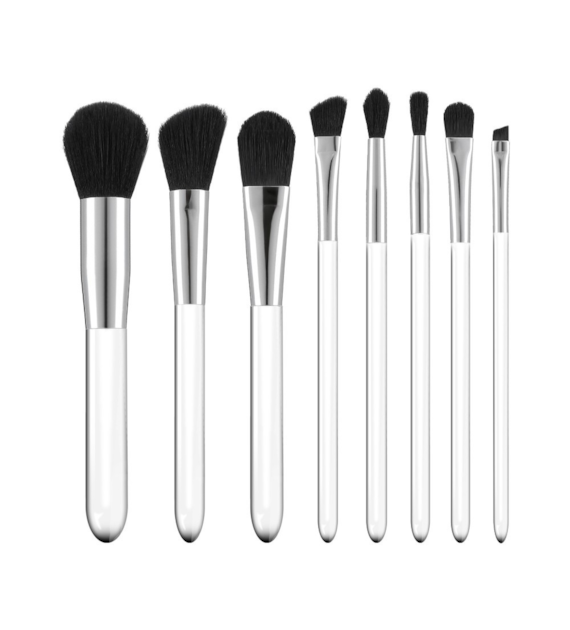 MIMO MAKEUP BRUSH TRANSPARENT 8PCS SET
