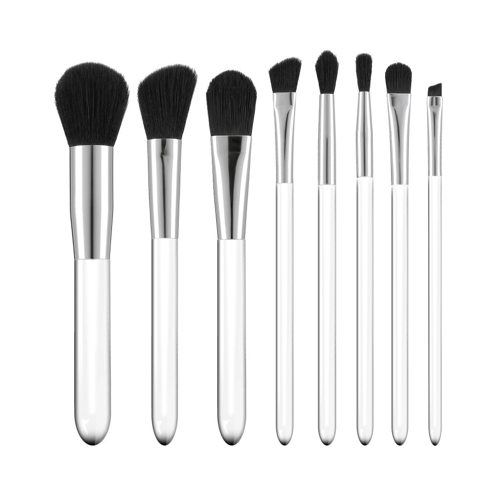 MIMO MAKEUP BRUSH TRANSPARENT 8PCS SET