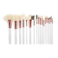 MIMO MAKEUP BRUSH WHITE&ECRU 18PCS SET