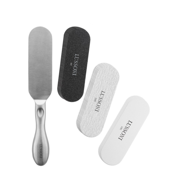 LUSSONI NS SS FOOT FILE 80/100/180 5PCS SET