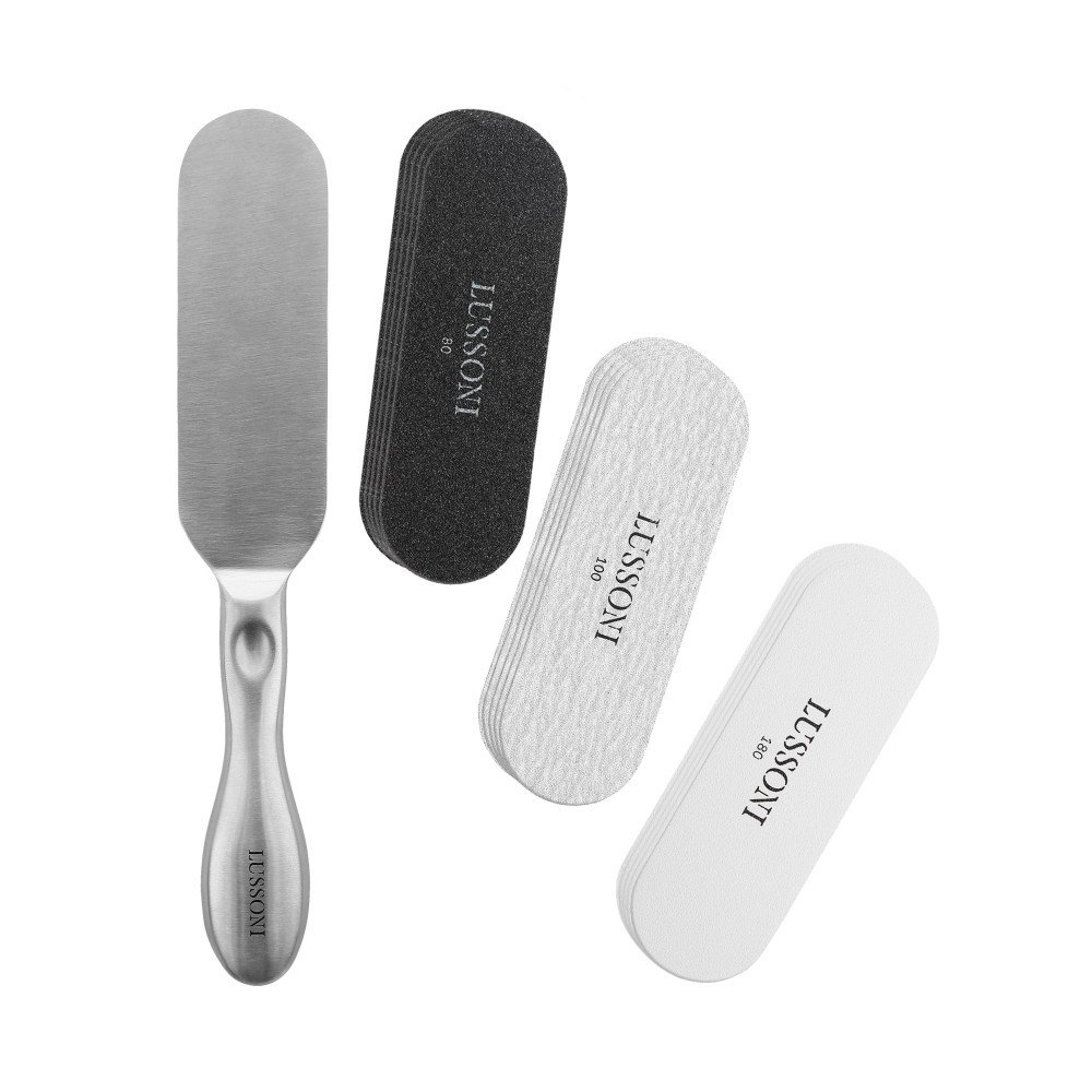 LUSSONI NS SS FOOT FILE 80/100/180 5PCS SET