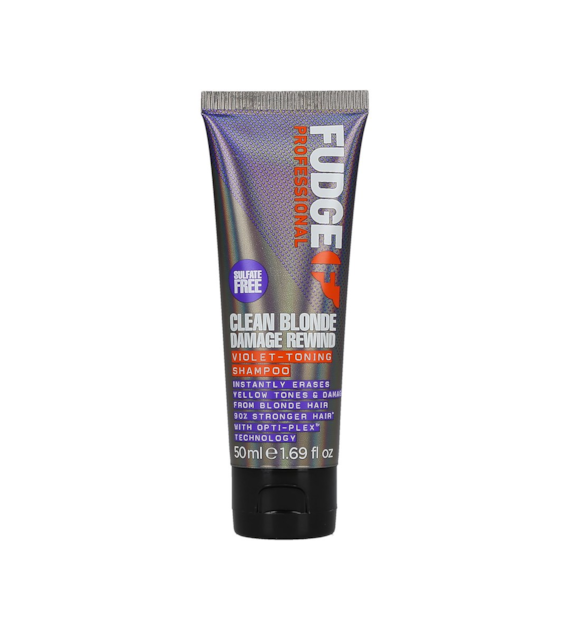 FUDGE CLEAN BLONDE DAM REW V-TONING SHAMPOO 50ML