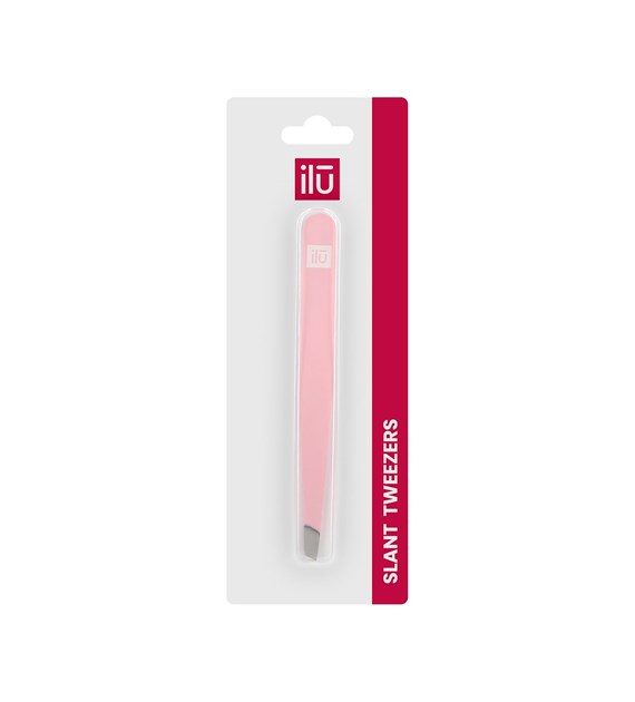 ILU MU ACC TWEEZERS SLANT, PINK