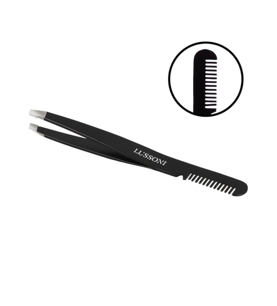 LUSSONI MU ACC SLANT TWEEZERS WITH COMB
