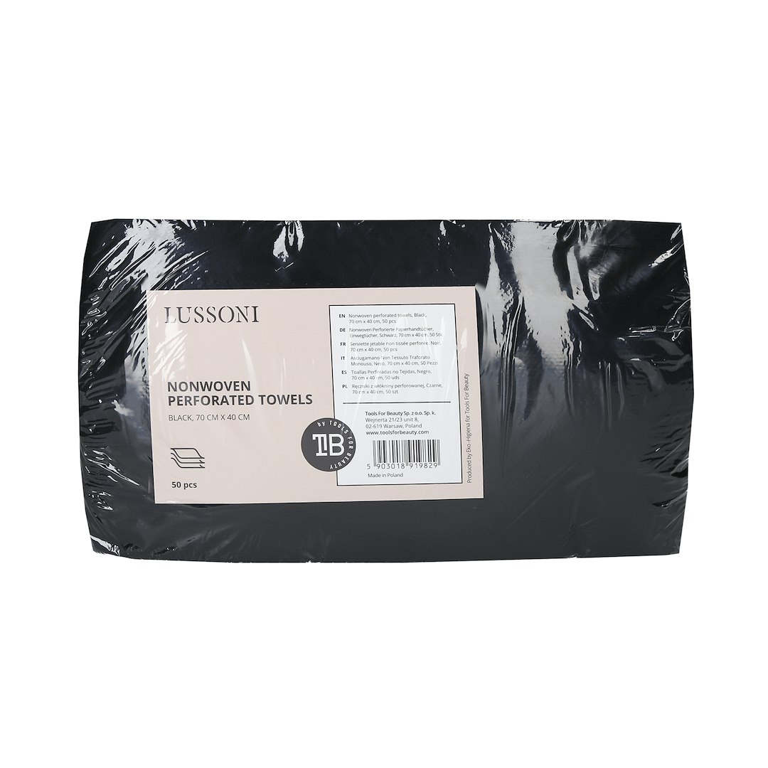 LUSSONI DSP TOWEL FABRIC PERF BLACK 70X40