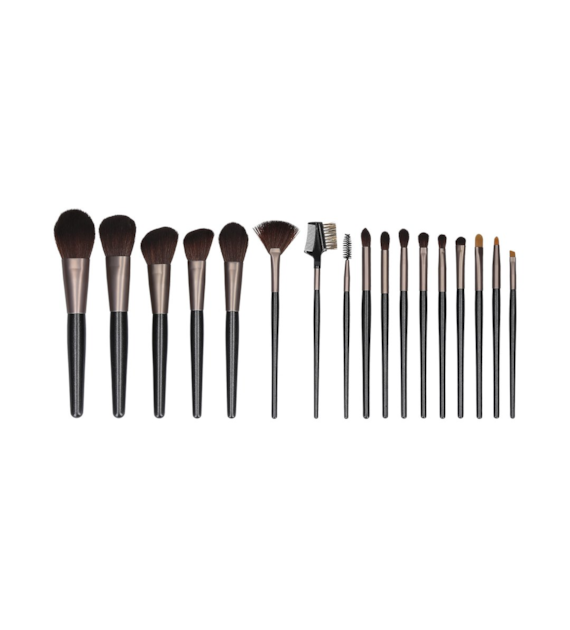 MIMO MAKEUP BRUSH BLACK 18 PCS SET