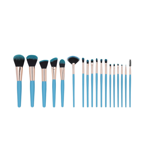 MIMO MAKEUP BRUSH BLUE 18 PCS SET