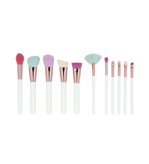 MIMO MAKEUP BRUSH MULTI COLOR 11 PCS SET