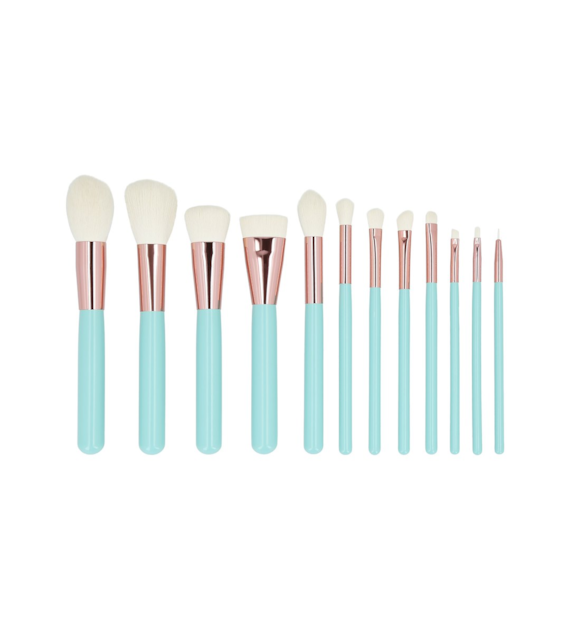 MIMO MAKEUP BRUSH TURQUOISE 12 PCS SET