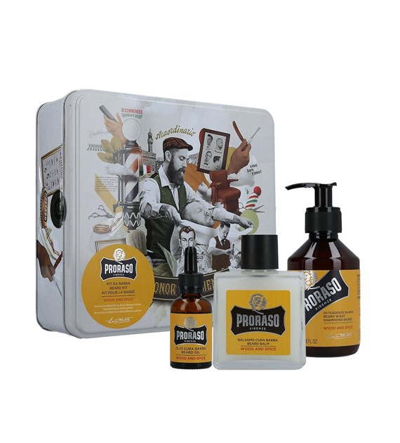 PRORASO WOOD&SPICE BEARD SET