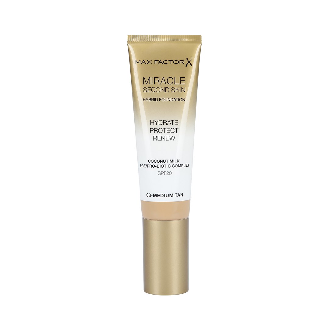 MIRACLE SECOND SKIN FOUNDATION 008 MEDIUM TAN