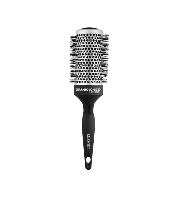 LUSSONI HR BRUSH C&S ROUND SILVER STYLING 53MM PET