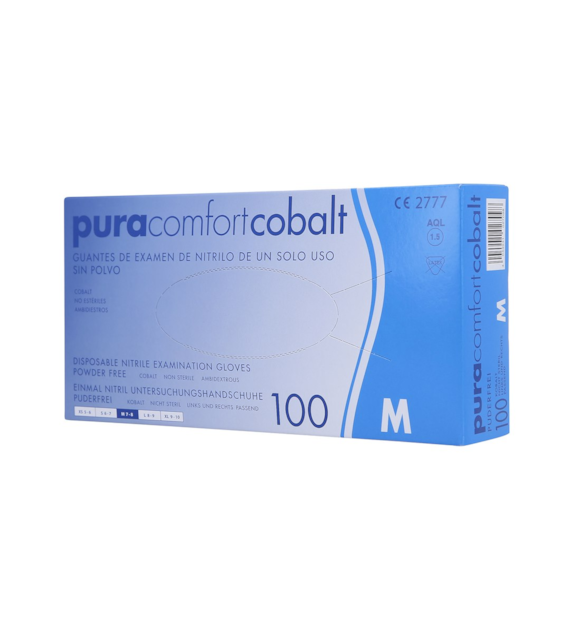 NITRILE GLOVES COMFORT COBALT 100PCS - M