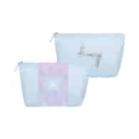 ILU MU COTTON BEAUTY BAG BLUE