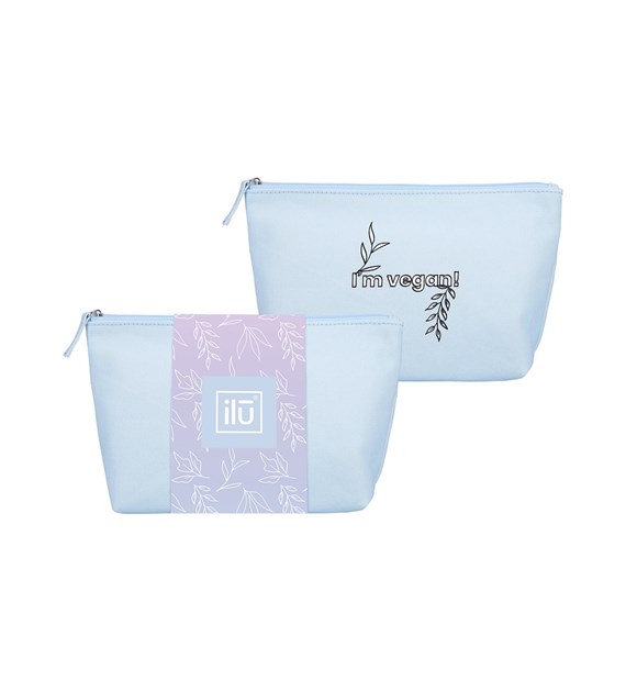 ILU MU COTTON BEAUTY BAG BLUE