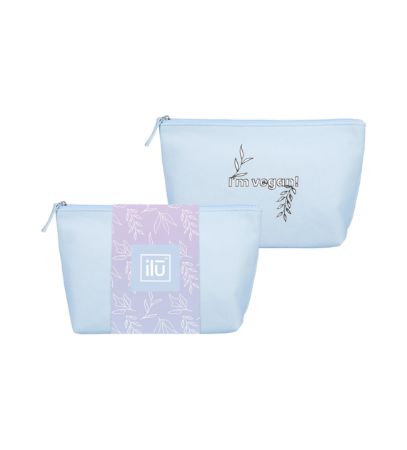 ILU MU COTTON BEAUTY BAG BLUE