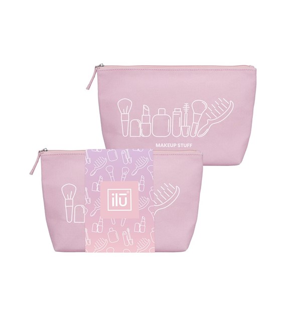 ILU MU COTTON BEAUTY BAG PINK