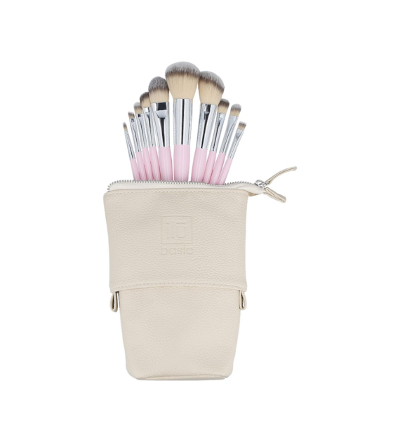 ILU BASIC MU PINK MAKEUP BRUSH 10PCS SET