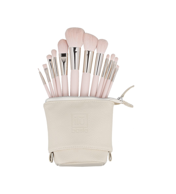 ILU BASIC MU PINK MAKEUP BRUSH 12PCS SET