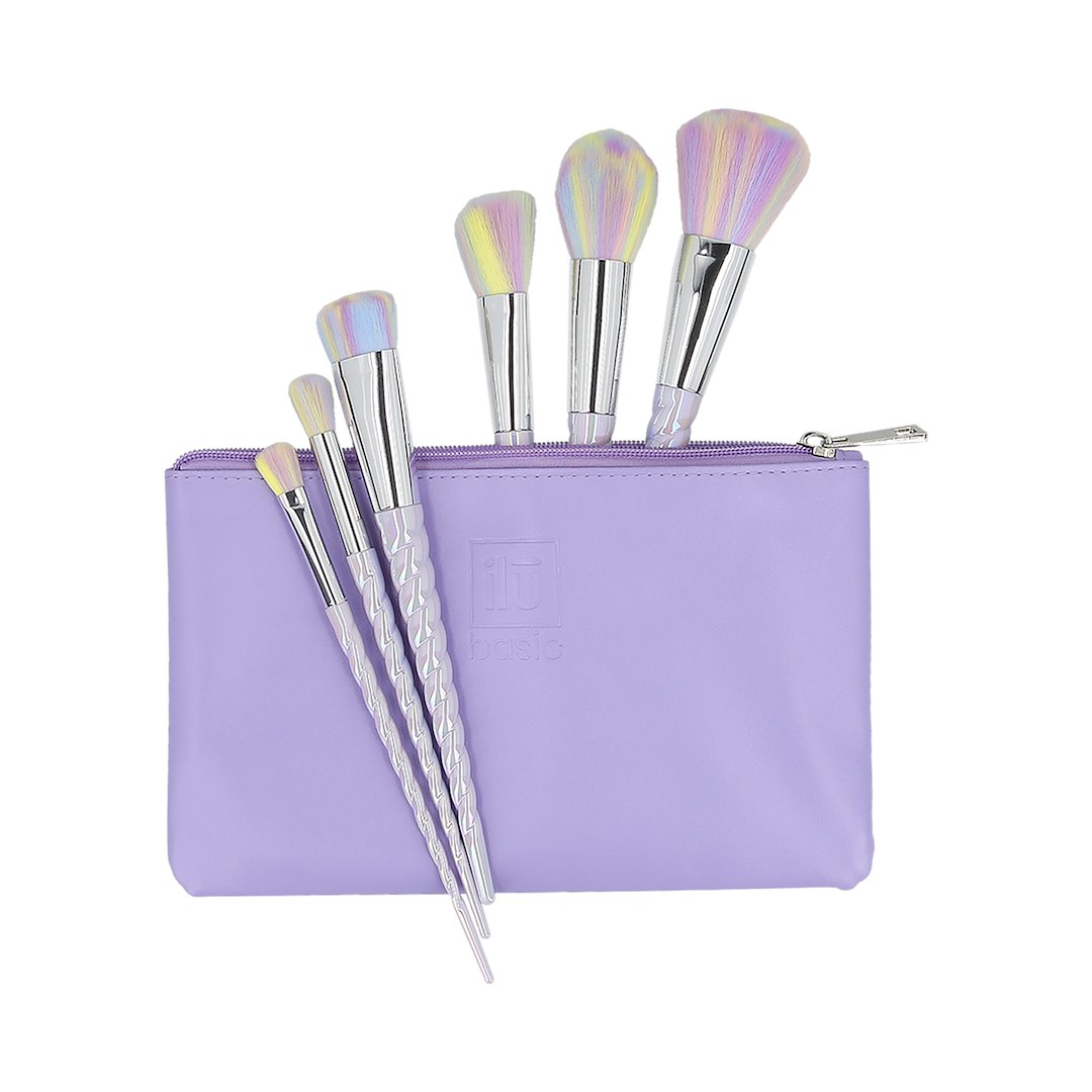 ILU BASIC MU UNICORN LIGHT MAKEUP BRUSH 6PCS SET