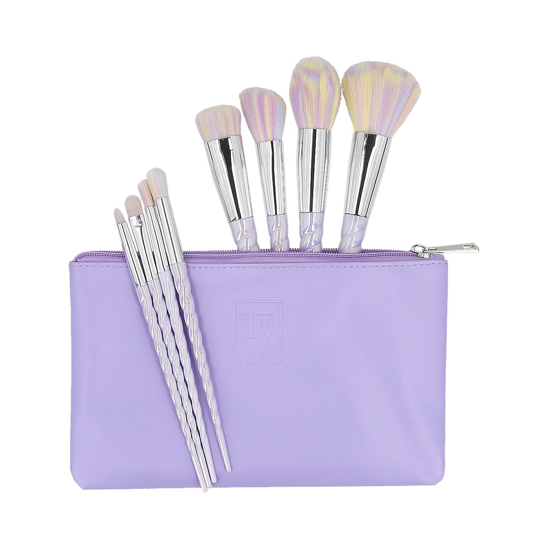 ILU BASIC MU UNICORN LIGHT MAKEUP BRUSH 8PCS SET