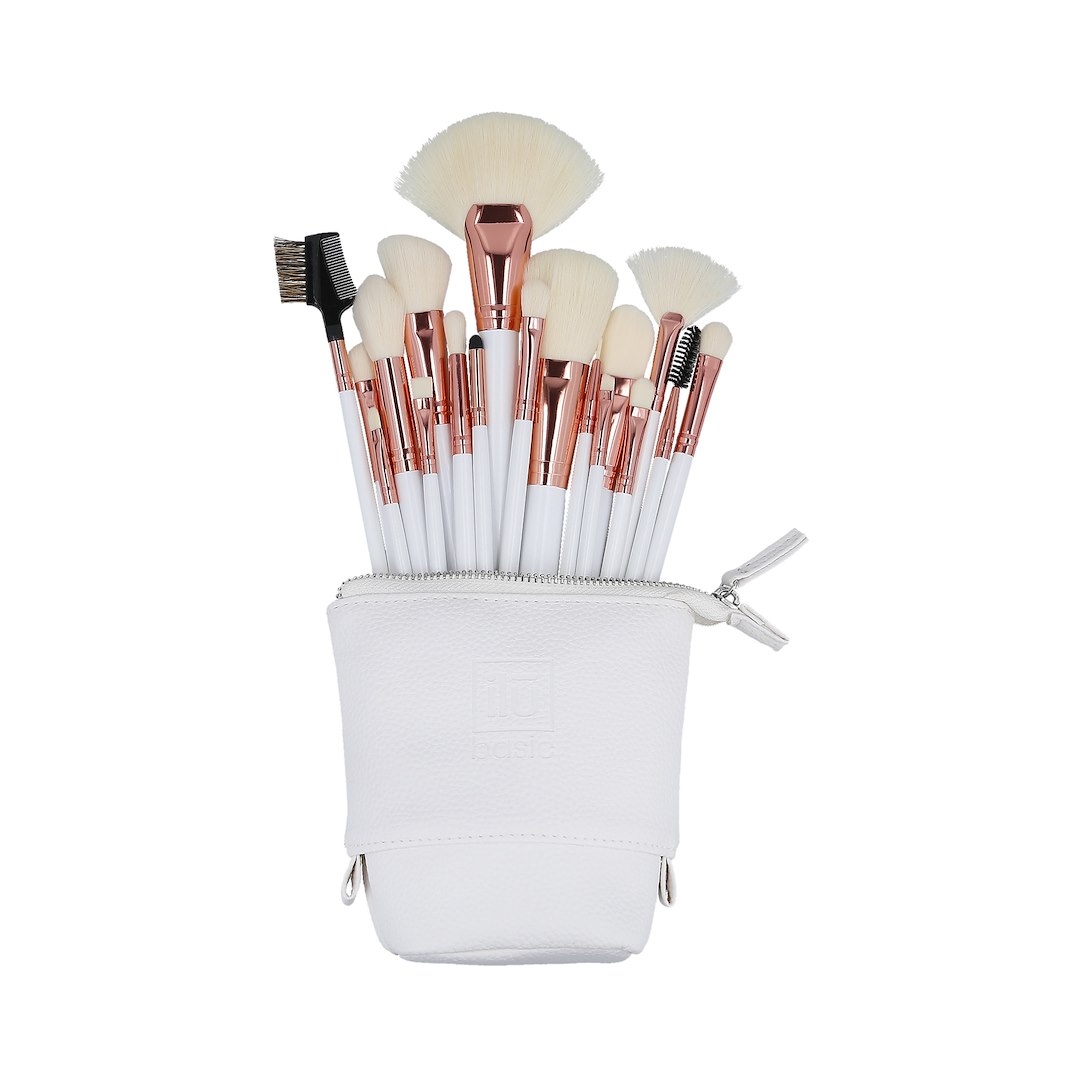 ILU BASIC MU WHITE MAKEUP BRUSH 18PCS SET