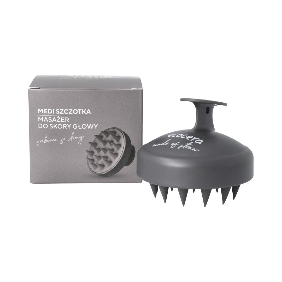 ECOCERA HAIR SCALP MASSAGER BRUSH GREY