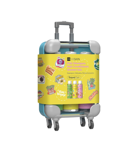 HISKIN SUITCASE SHAMPO+CONDTIONER+SHOWER GEL SET