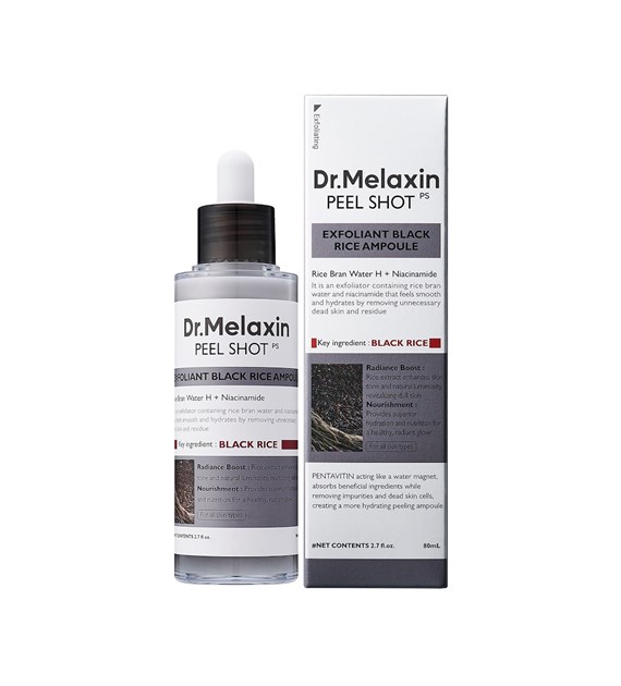 DR.MELAXIN PEEL SHOT EXFOL BLACK RICE AMPOULE 80ML