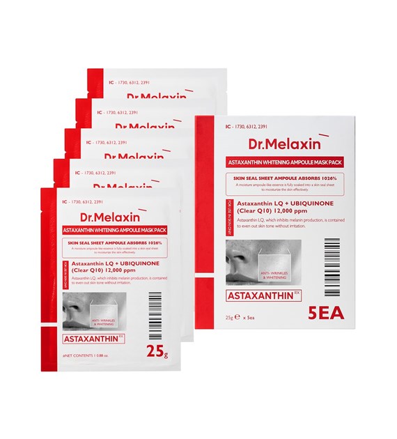 DR.MELAXIN ASTAXANTHIN AMPOULE MASK PACK 25G (5EA)