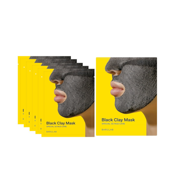 BARULAB 7IN1 TOTAL SOLUTION BLACK CLAY MASK 18G X5