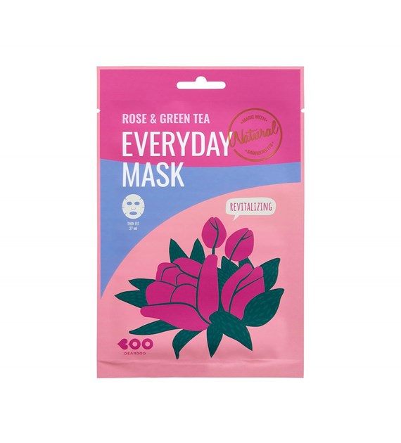 DEARBOO EVERYDAY SHEET MASK ROSE&GREEN TEA