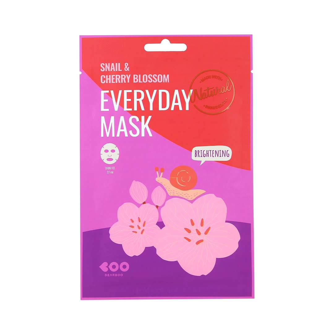 DEARBOO EVERYDAY SHEET MASK SNAIL&CHERRY BLOSSOM