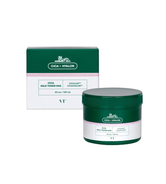 VT COSMETICS CICA MILD TONER PAD 60PCS