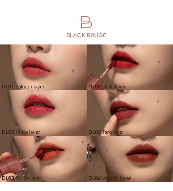 BLACK ROUGE DOUBLE LAYER OVER VELVET SALMON LAYER