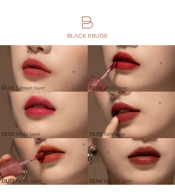 BLACK ROUGE DOUBLE LAYER OVER VELVET SALMON LAYER